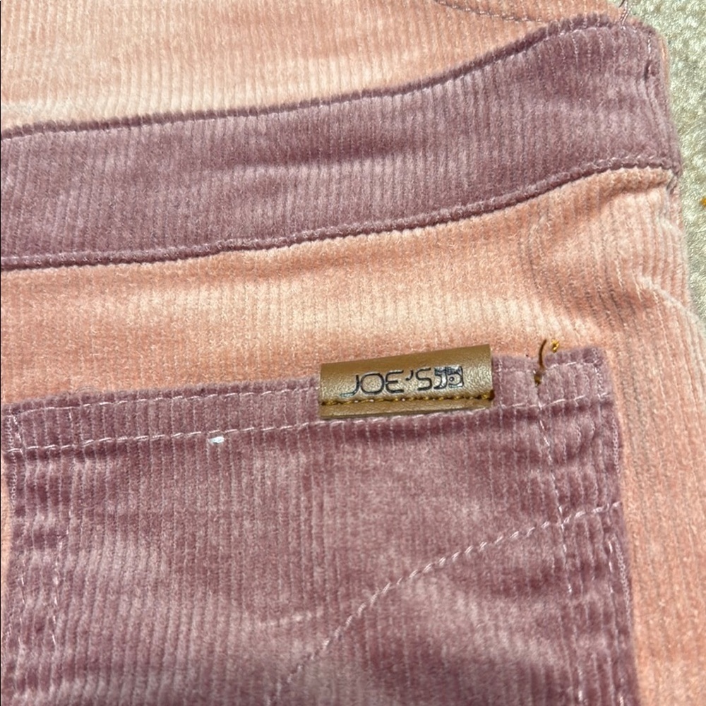 Joe's Jeans Pink and Purple Corduroy skirt Overalls - Picture 3 of 4
